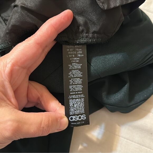 ASOS 30 x 24 Shimmery Winter Green Capri Dress Slacks Senior Ball - Picture 11 of 11